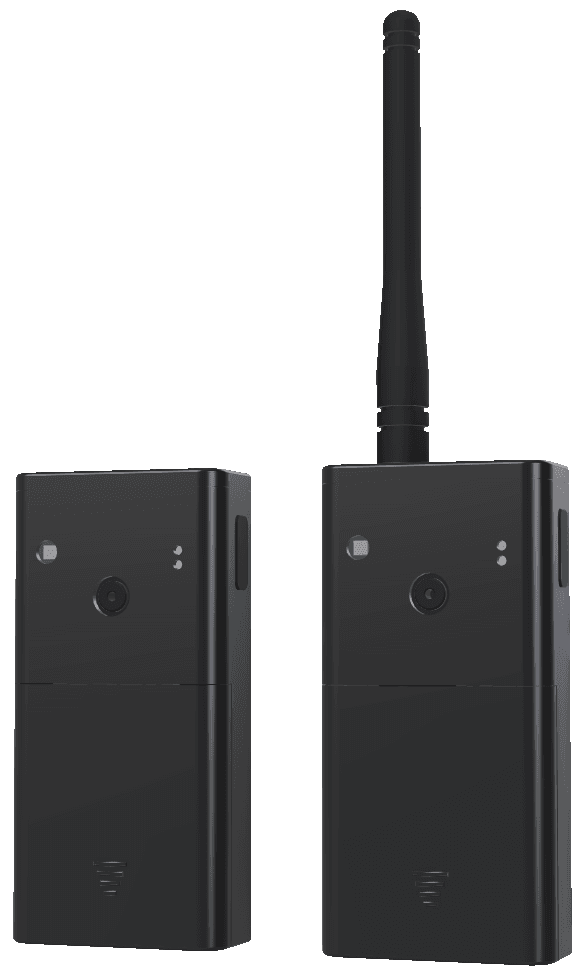 Metemon devices mounted next to utility meters